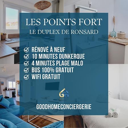 *Le Duplex De Ronsard*Plage Et Centre-Ville Dunkirk Luaran gambar