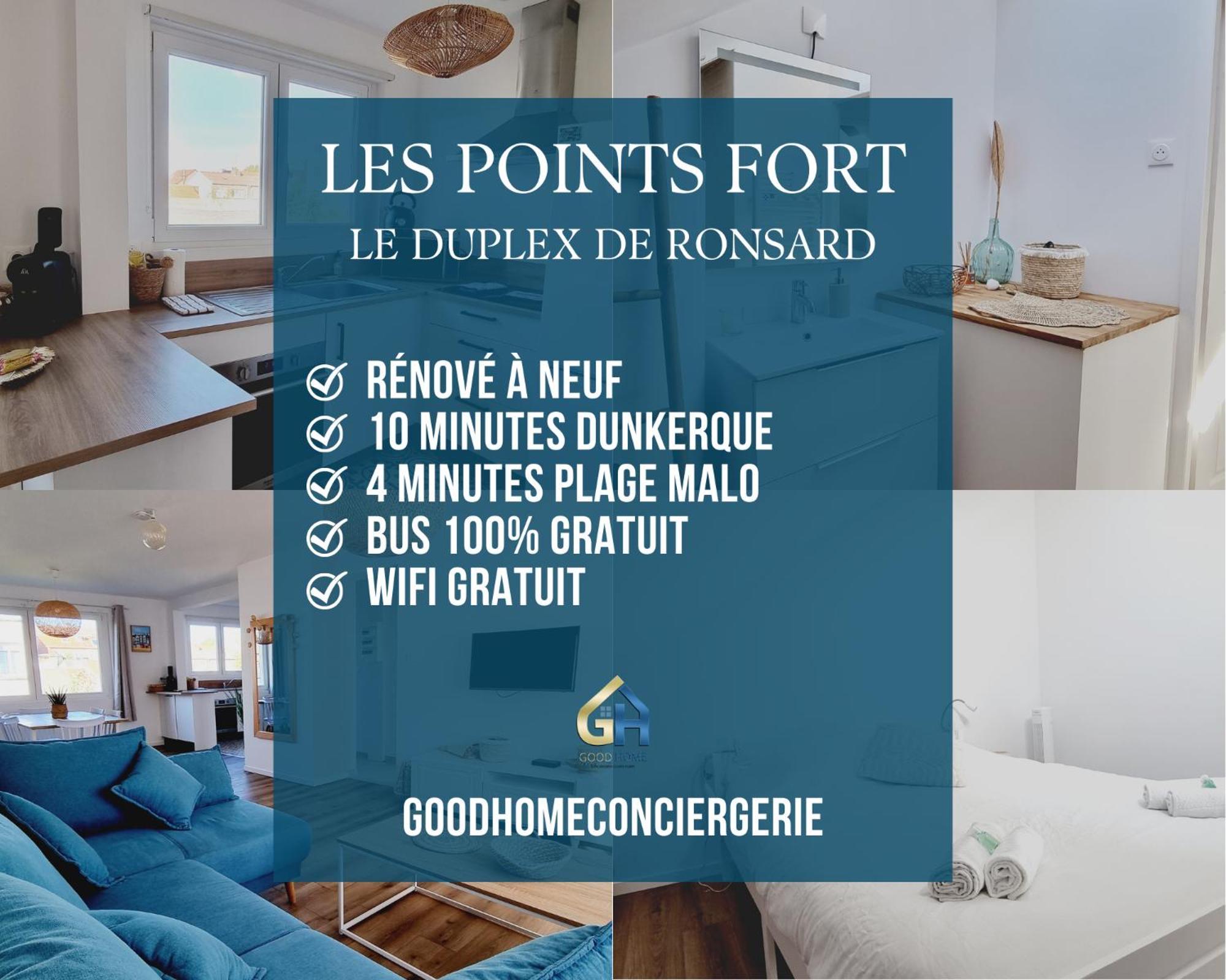*Le Duplex De Ronsard*Plage Et Centre-Ville Dunkirk Luaran gambar